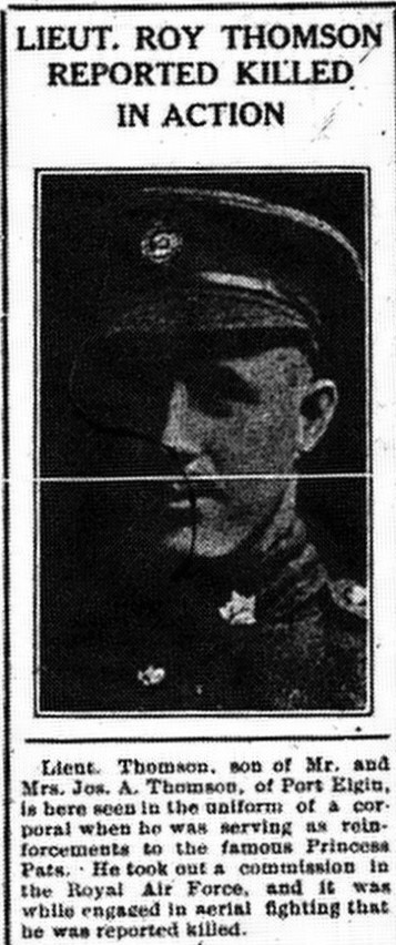 Port Elgin Times, November 27, 1918